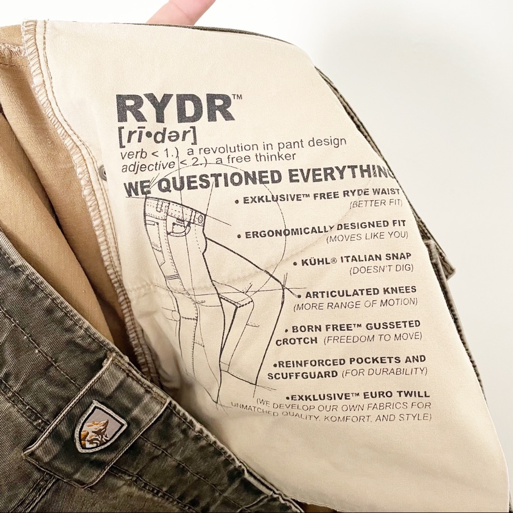 Kuhl Rydr Pants Vintage Patina Dye Distressed Worn In Brown Size 40 x 30 - Picture 13 of 14